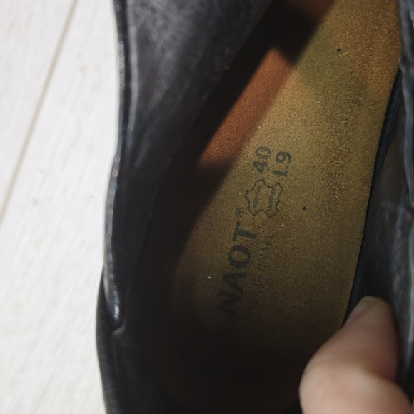 Naot Women Advance Glossy Ankle Leather Heels Boots shoes sz 40/9 - Picture 14 of 15